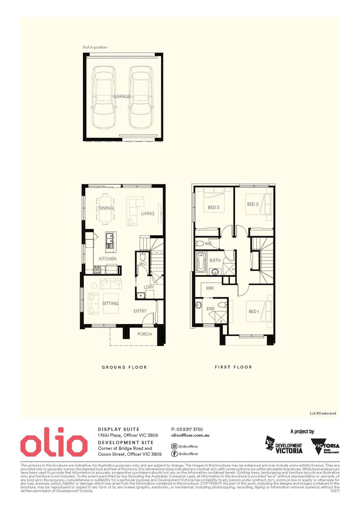 Floorplan of Homely townhouse listing, Lot 411/Cnr Bridge Road & Coxon Street, Officer VIC 3809