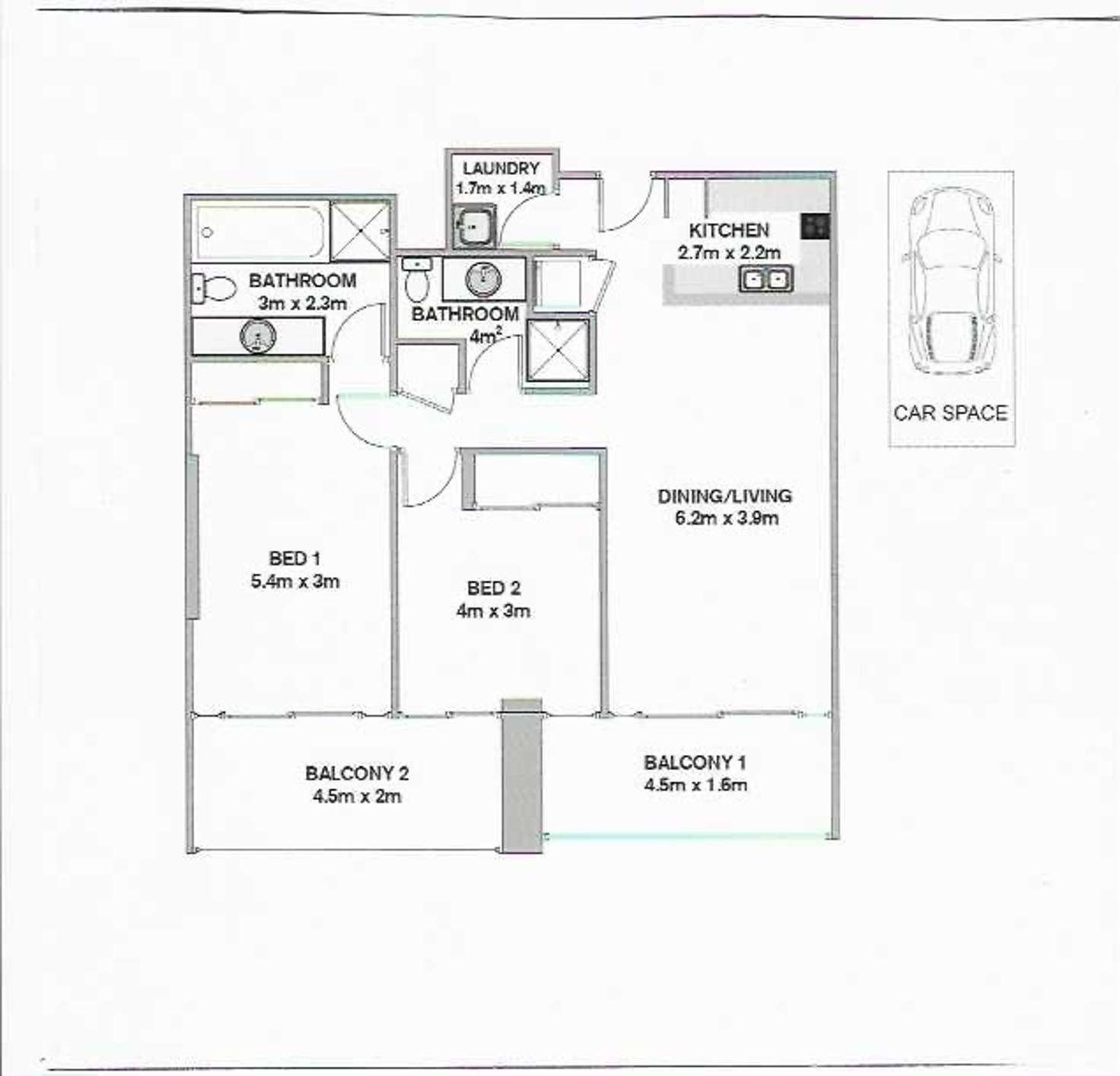 Floorplan of Homely apartment listing, 215/806 Bourke Street, Waterloo NSW 2017