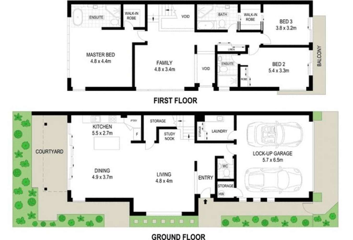 Floorplan of Homely house listing, 1/3 Sandown Avenue, Bundall QLD 4217