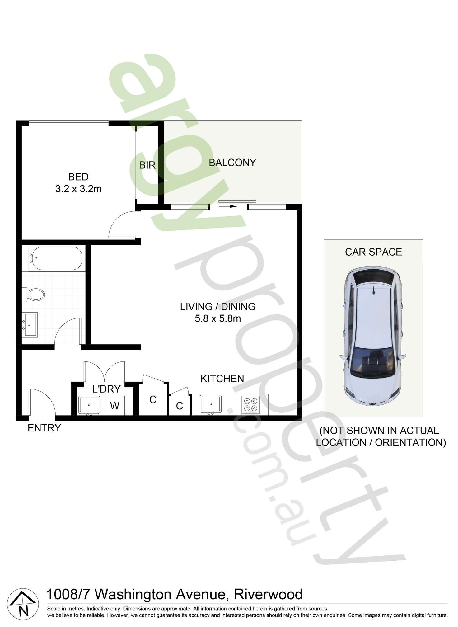 Floorplan of Homely apartment listing, 1008/7 Washington Avenue, Riverwood NSW 2210
