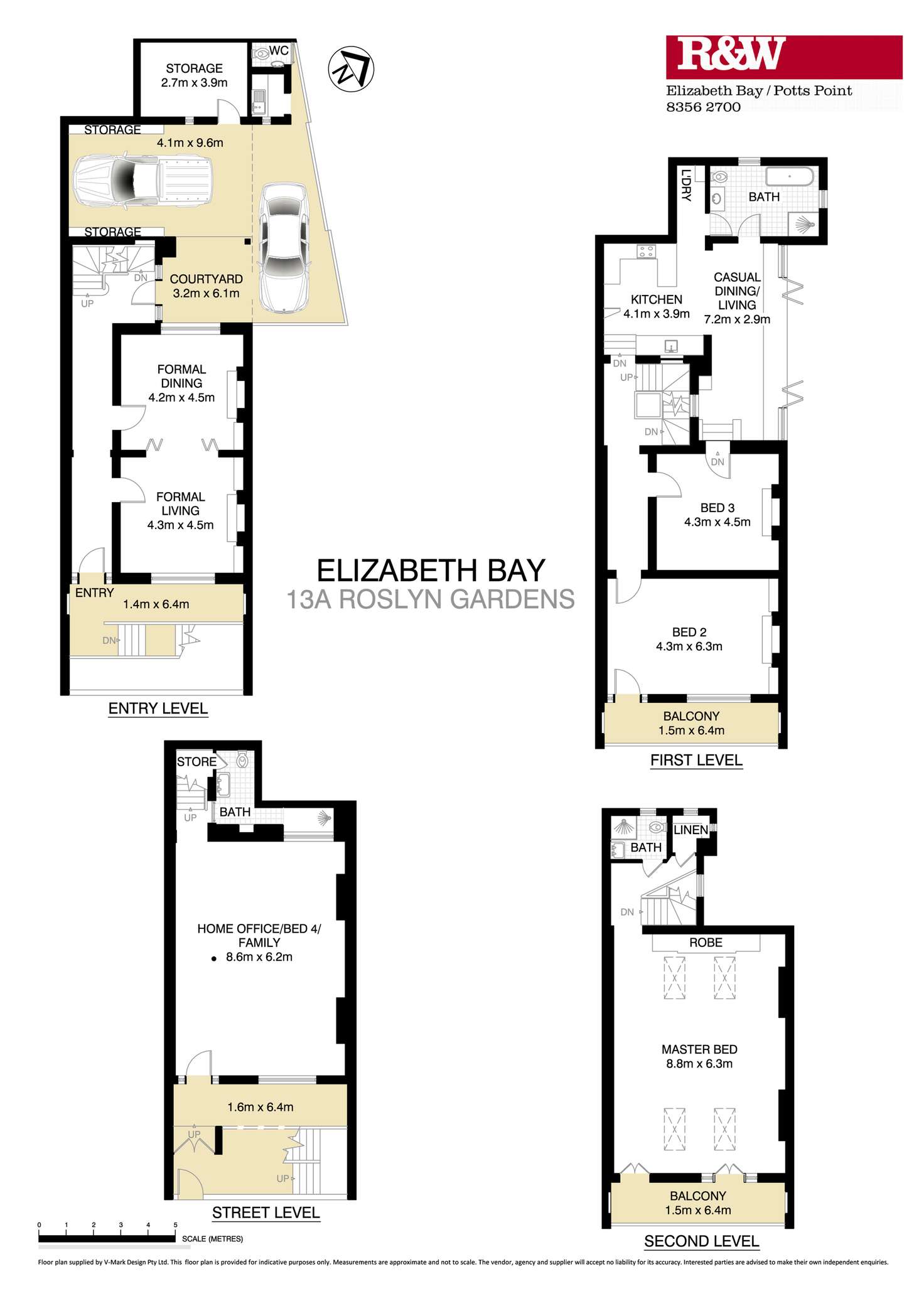 Floorplan of Homely terrace listing, 13A Roslyn Gardens, Elizabeth Bay NSW 2011