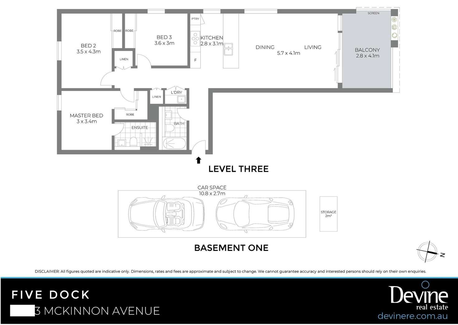 Floorplan of Homely apartment listing, 403/3 McKinnon Avenue, Five Dock NSW 2046