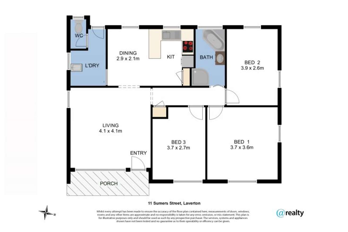 Floorplan of Homely house listing, 11 Sumers Street, Laverton VIC 3028