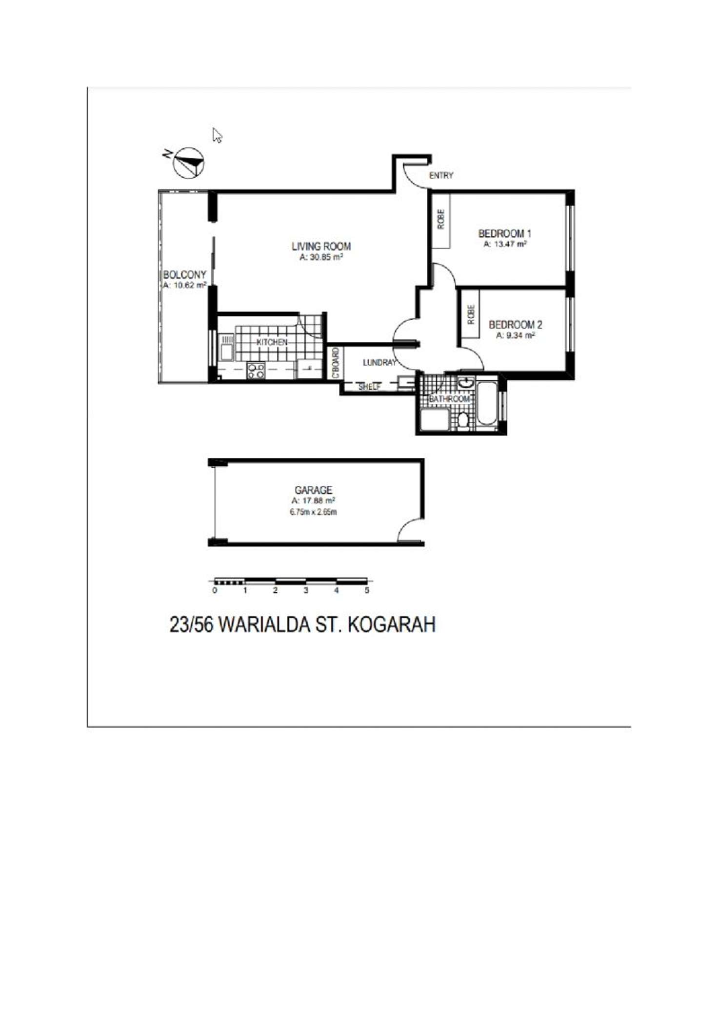 Floorplan of Homely apartment listing, 23/56 Warialda Street, Kogarah NSW 2217