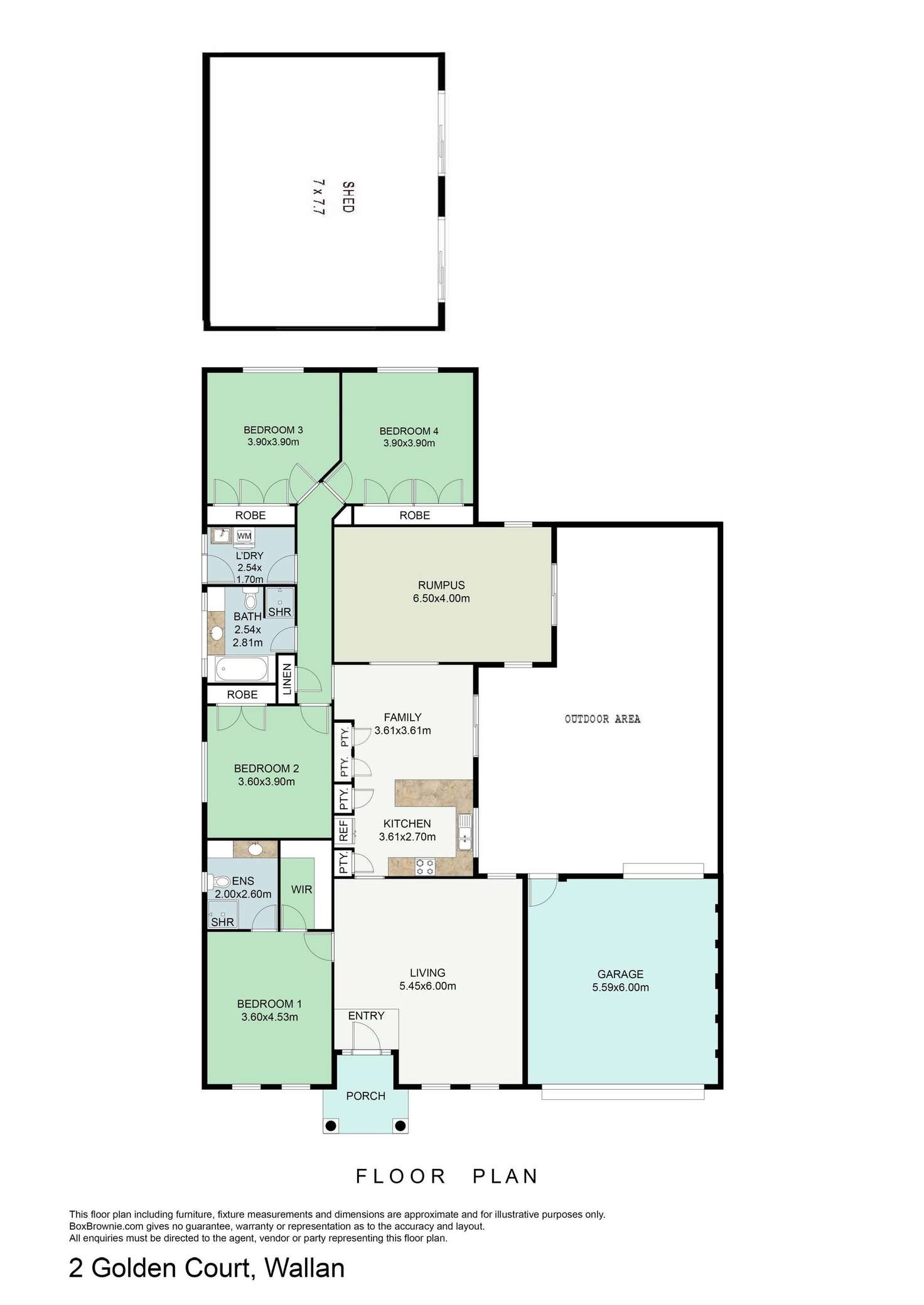 Floorplan of Homely house listing, 2 Golden Court, Wallan VIC 3756