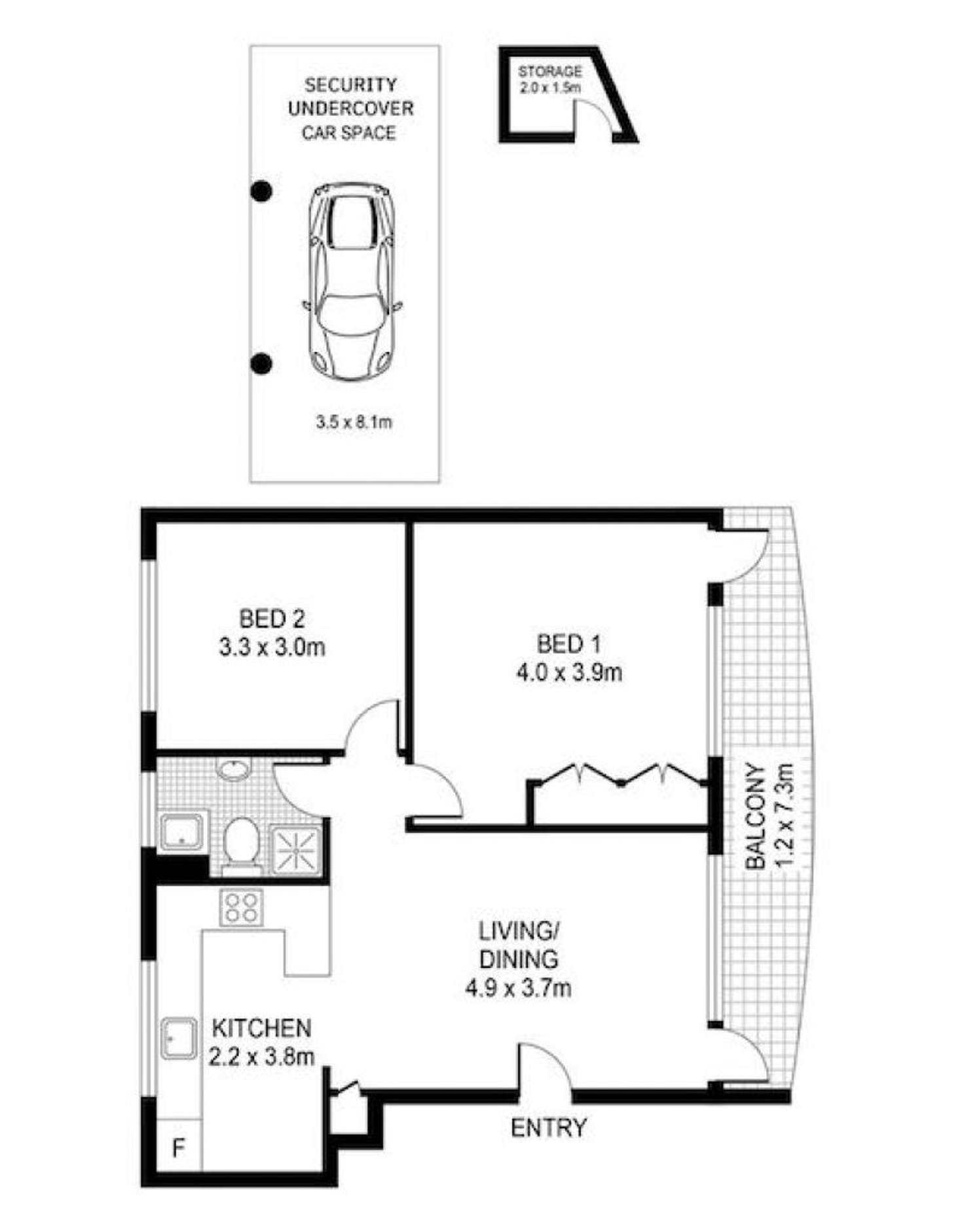 Floorplan of Homely apartment listing, 7 Bruce Street, Ashfield NSW 2131