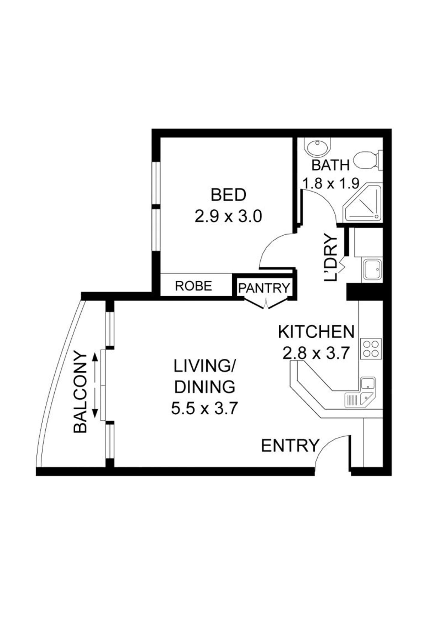 Floorplan of Homely unit listing, 19/17-21 Martyn Street, Parramatta Park QLD 4870