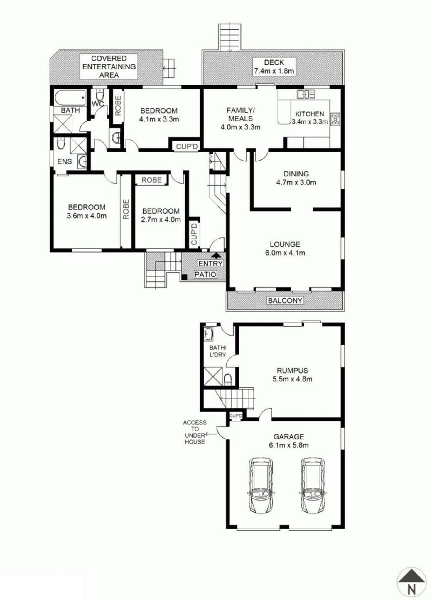 Floorplan of Homely house listing, 6 Kaffir Close, Cherrybrook NSW 2126