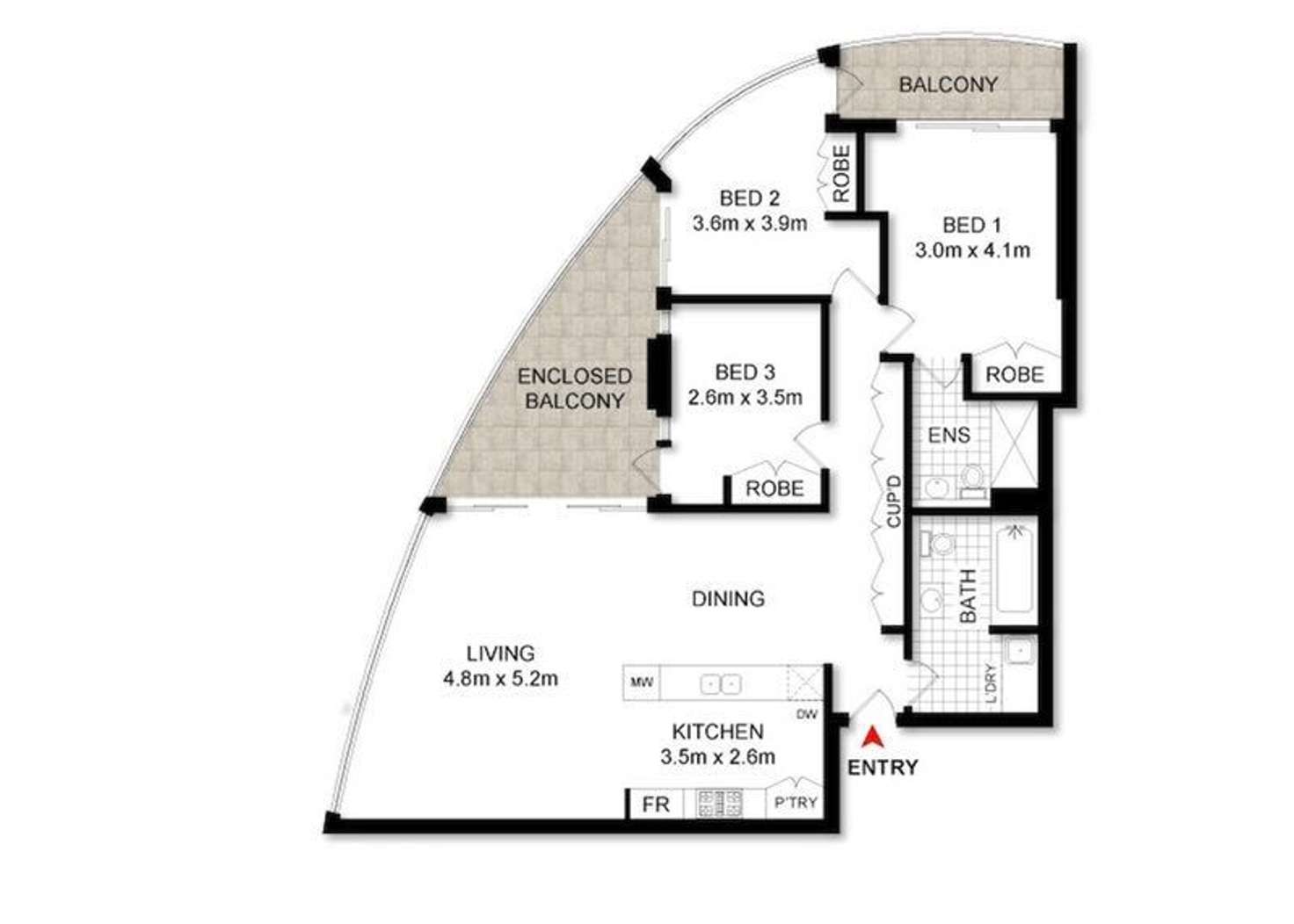 Floorplan of Homely apartment listing, 1807/7 Australia Avenue, Sydney Olympic Park NSW 2127