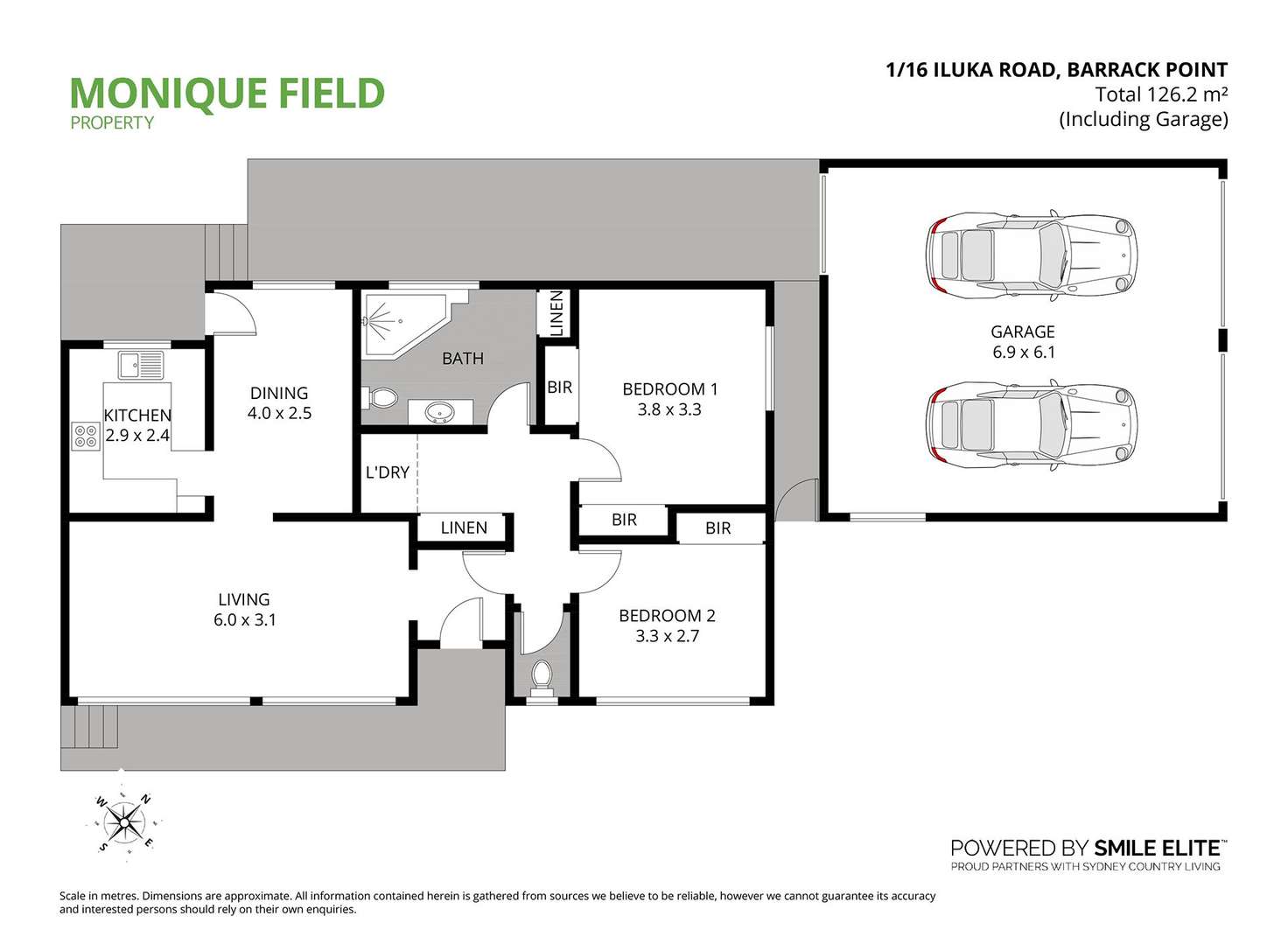 Floorplan of Homely unit listing, 1/16 Iluka Road, Barrack Point NSW 2528