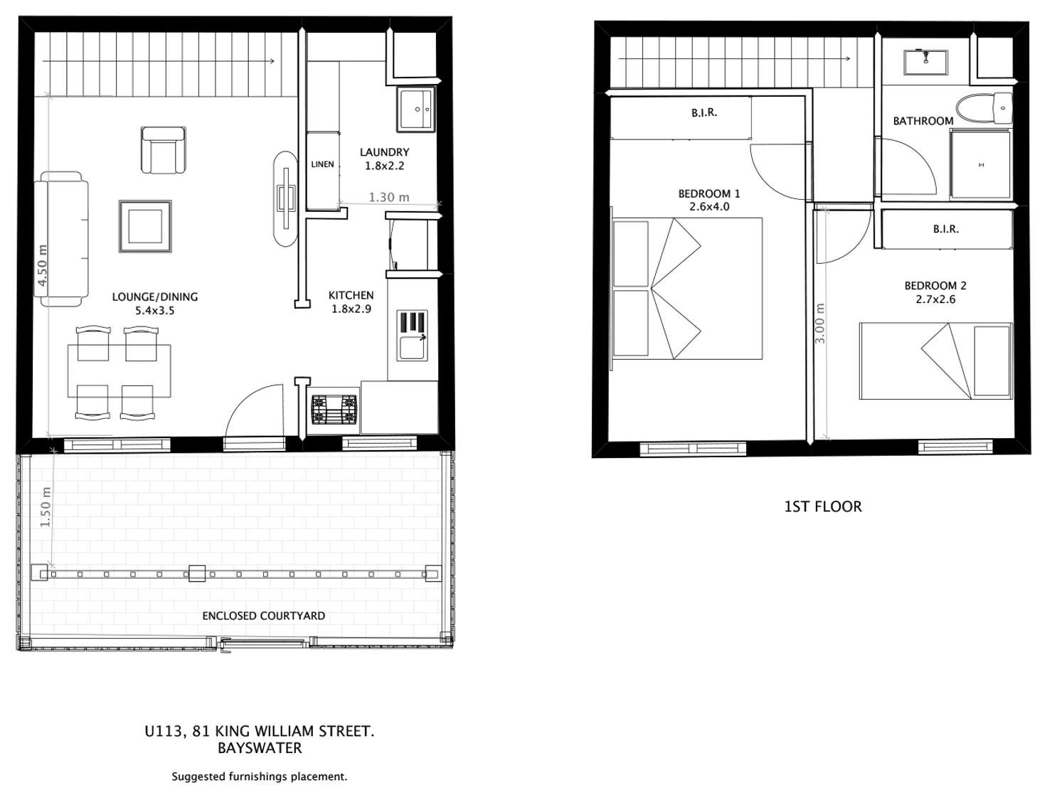 Floorplan of Homely townhouse listing, 113/81 King William Street, Bayswater WA 6053