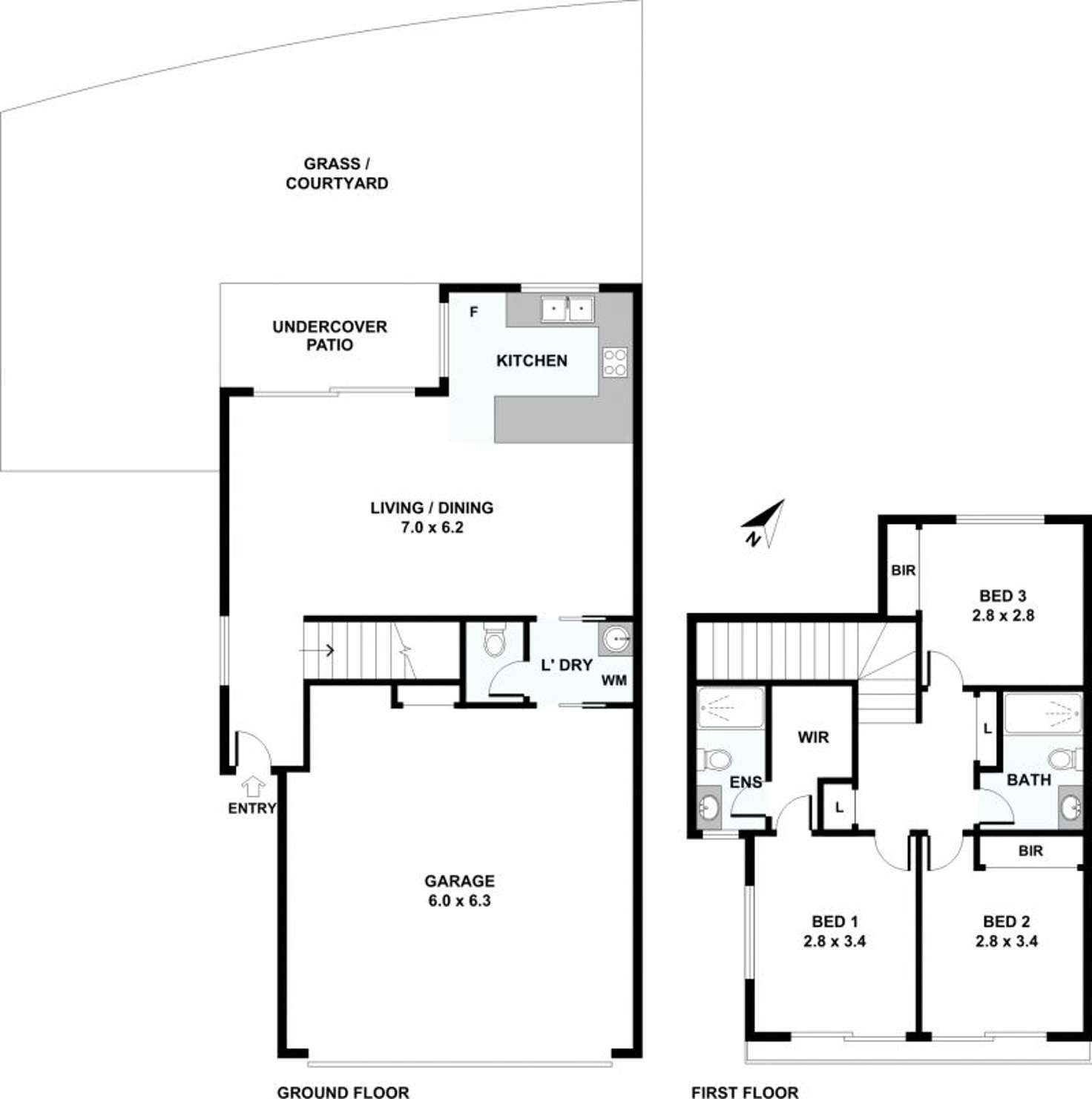 Floorplan of Homely townhouse listing, 72/1 Lamington Road, Mango Hill QLD 4509