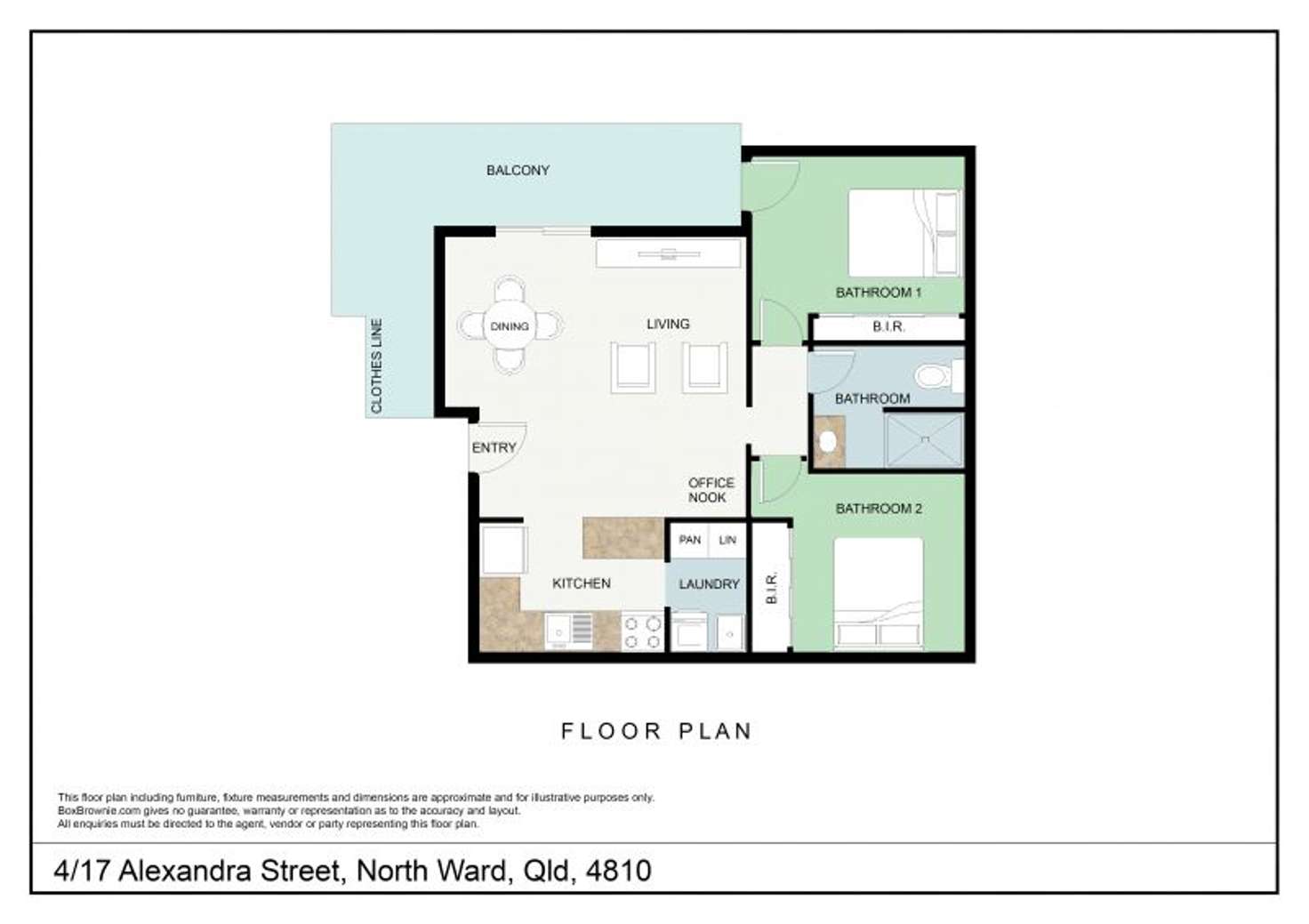 Floorplan of Homely unit listing, 4/17 Alexandra Street, North Ward QLD 4810