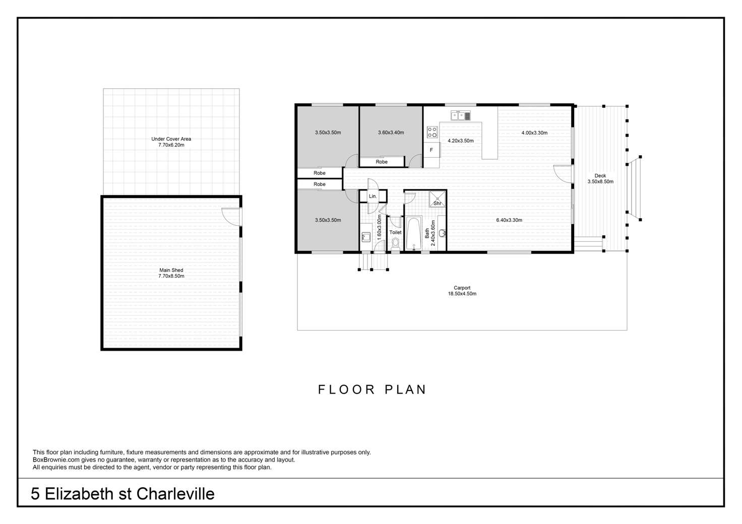 Floorplan of Homely house listing, 5 Elizabeth Street, Charleville QLD 4470