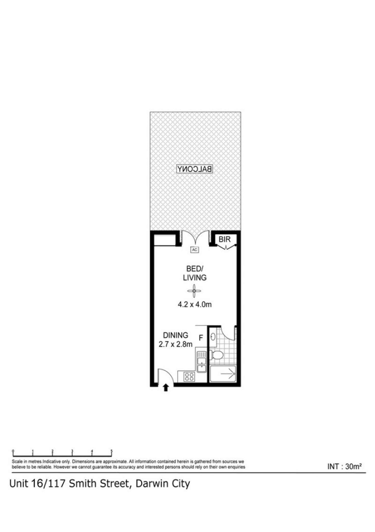 Floorplan of Homely apartment listing, 16/117 Smith Street, Darwin City NT 800