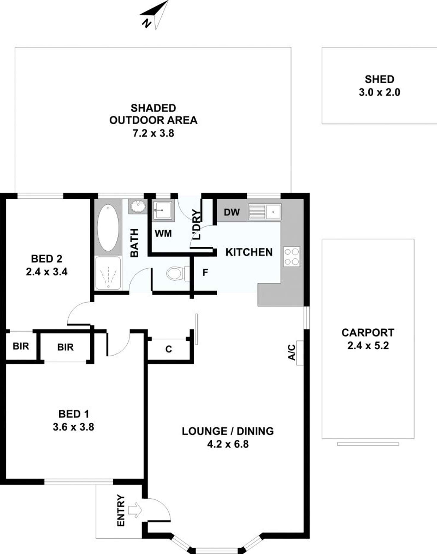 Floorplan of Homely unit listing, 3/2 Fashoda Street, Hyde Park SA 5061