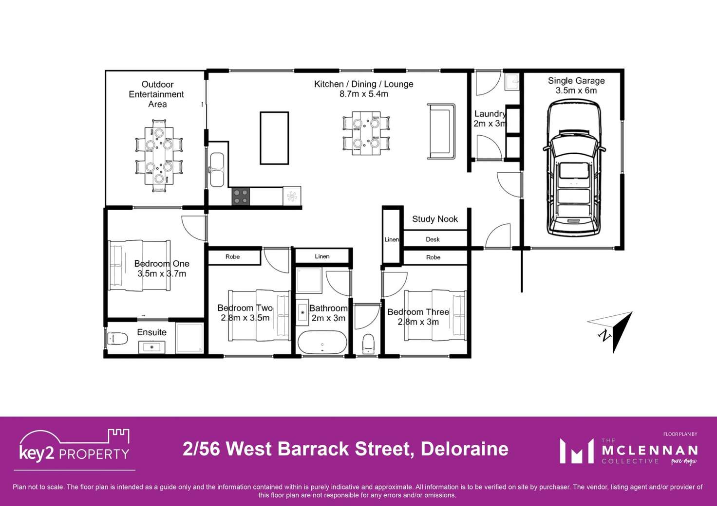 Floorplan of Homely unit listing, 2/56 West Barrack, Deloraine TAS 7304