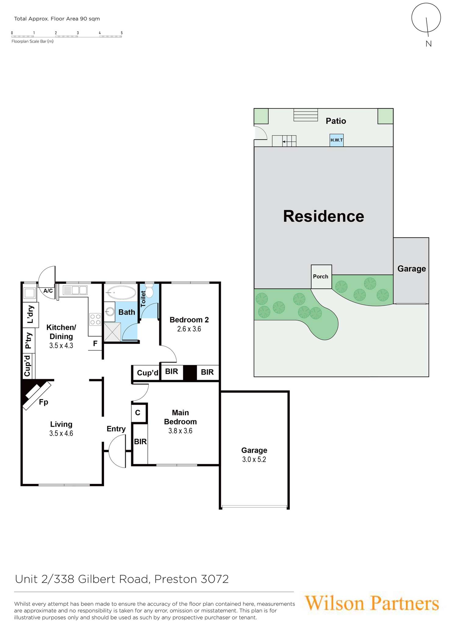 Floorplan of Homely unit listing, 2/338 Gilbert Road, Preston VIC 3072