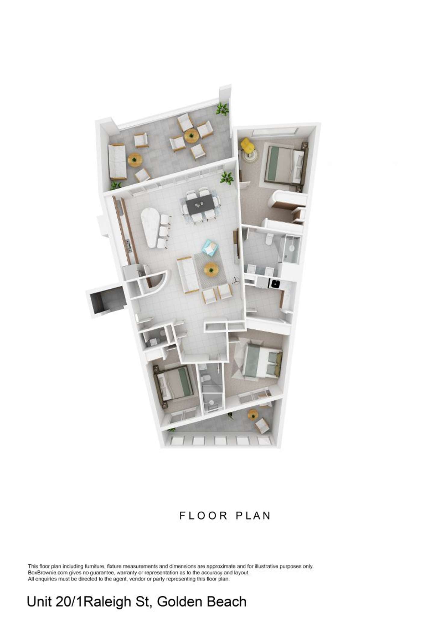 Floorplan of Homely unit listing, 20/1 Raleigh Street, Golden Beach QLD 4551