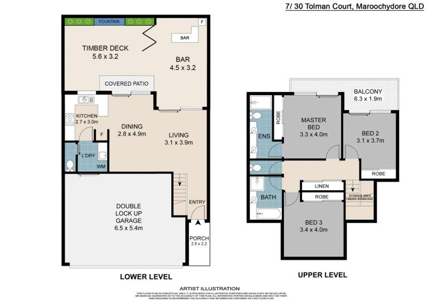 Floorplan of Homely townhouse listing, 7/32 Tolman Court, Maroochydore QLD 4558