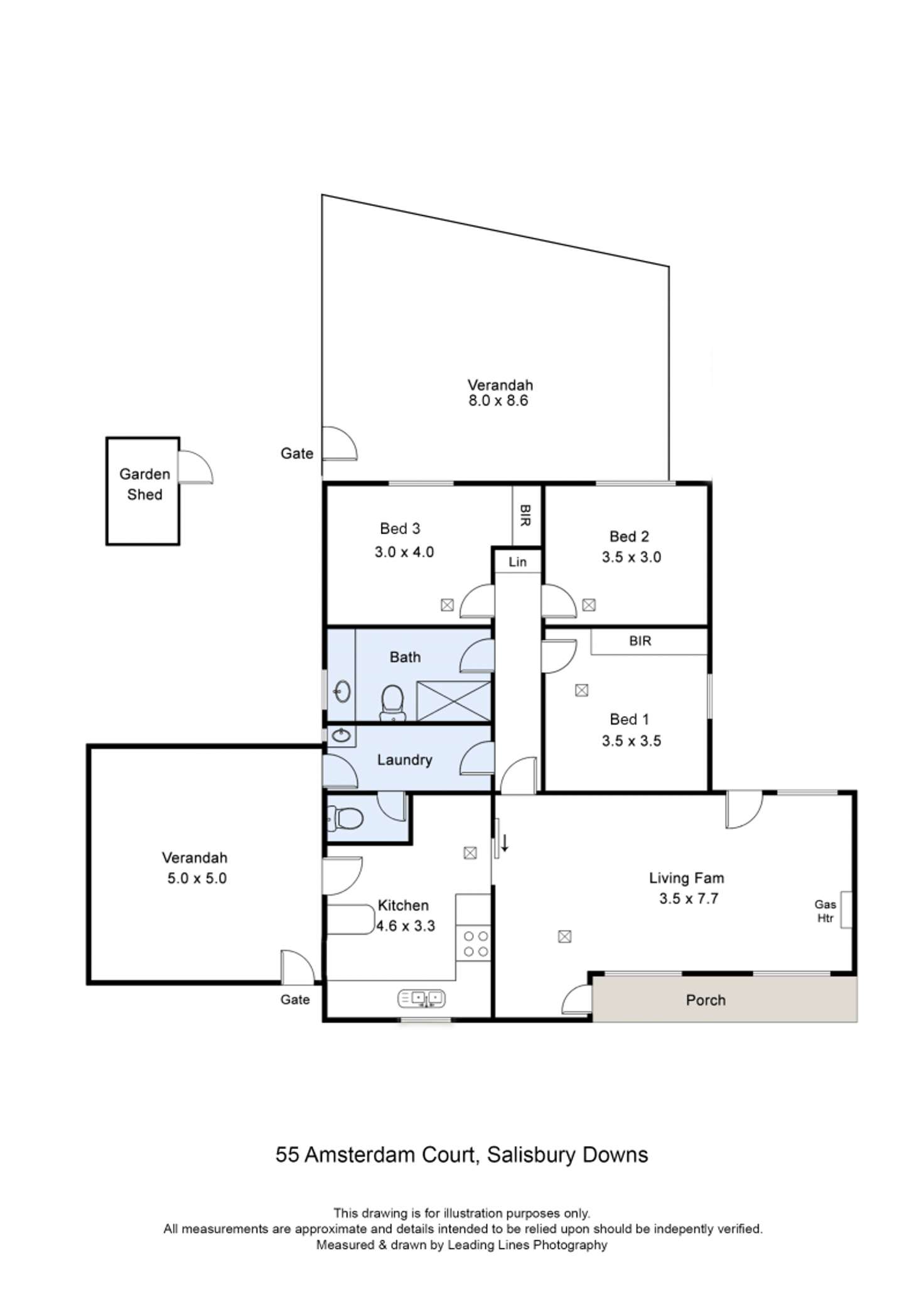 Floorplan of Homely house listing, 55 Amsterdam Crescent, Salisbury Downs SA 5108