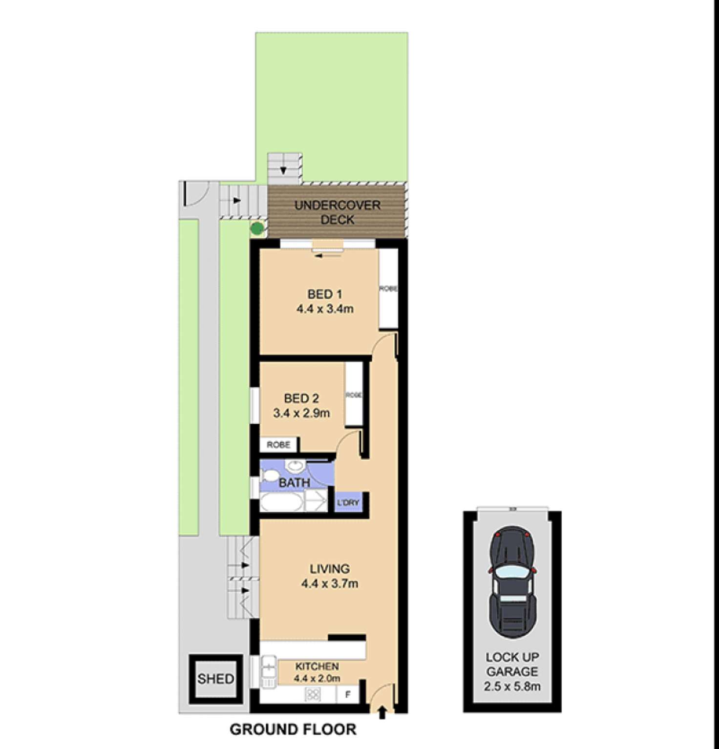 Floorplan of Homely apartment listing, 2/6 Dunmore Street, Croydon Park NSW 2133