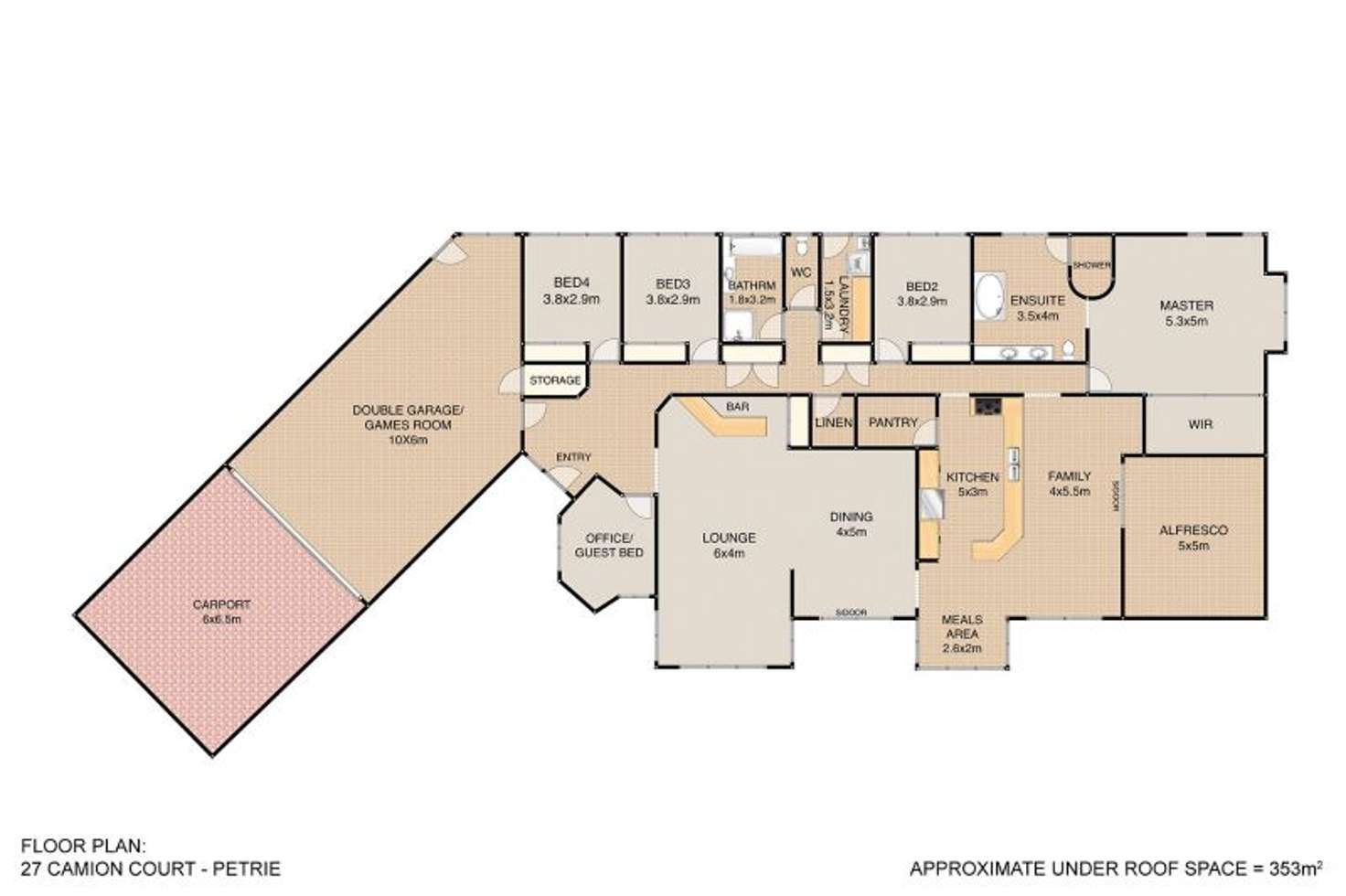 Floorplan of Homely house listing, 27 Camion Court, Petrie QLD 4502