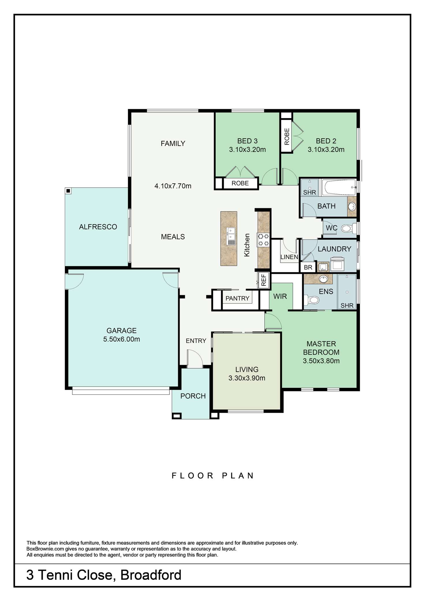 Floorplan of Homely house listing, 3 Tenni Close, Broadford VIC 3658