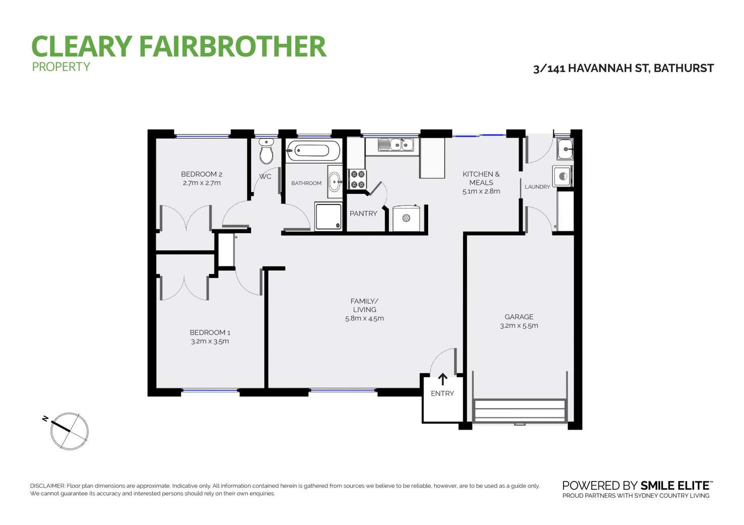 Floorplan of Homely townhouse listing, 3/141 Havannah Street, Bathurst NSW 2795