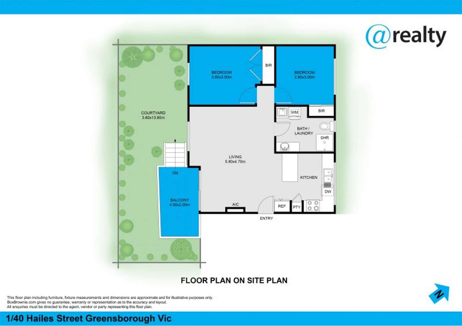 Floorplan of Homely apartment listing, 1/40 Hailes Street, Greensborough VIC 3088