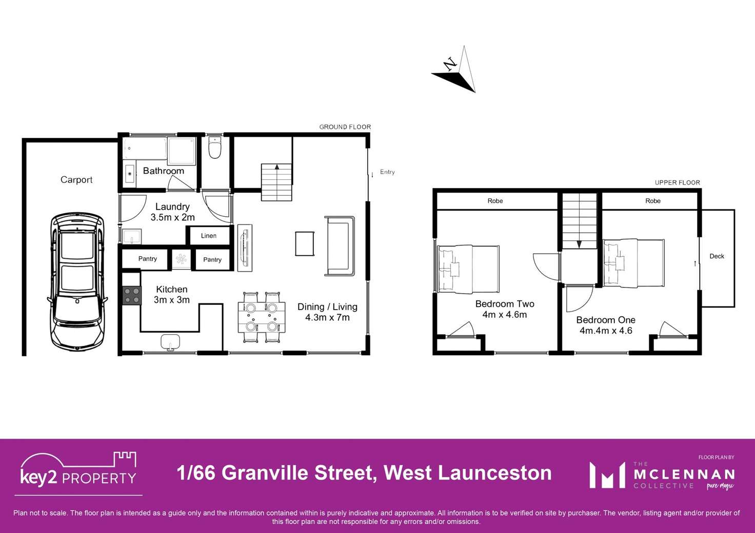 Floorplan of Homely apartment listing, 1/66 Granville Street, West Launceston TAS 7250