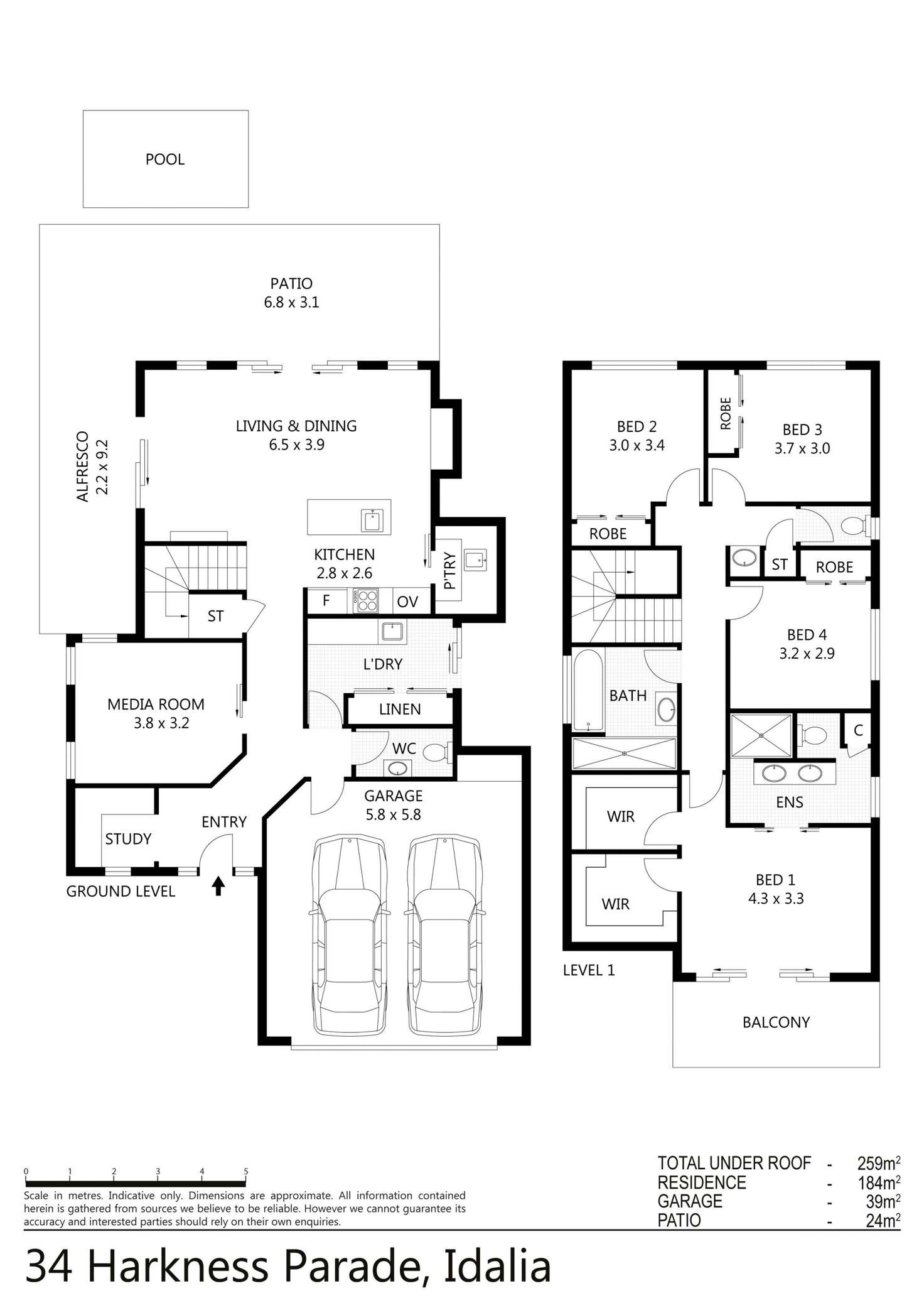 Floorplan of Homely house listing, 34 Harkness Parade, Idalia QLD 4811
