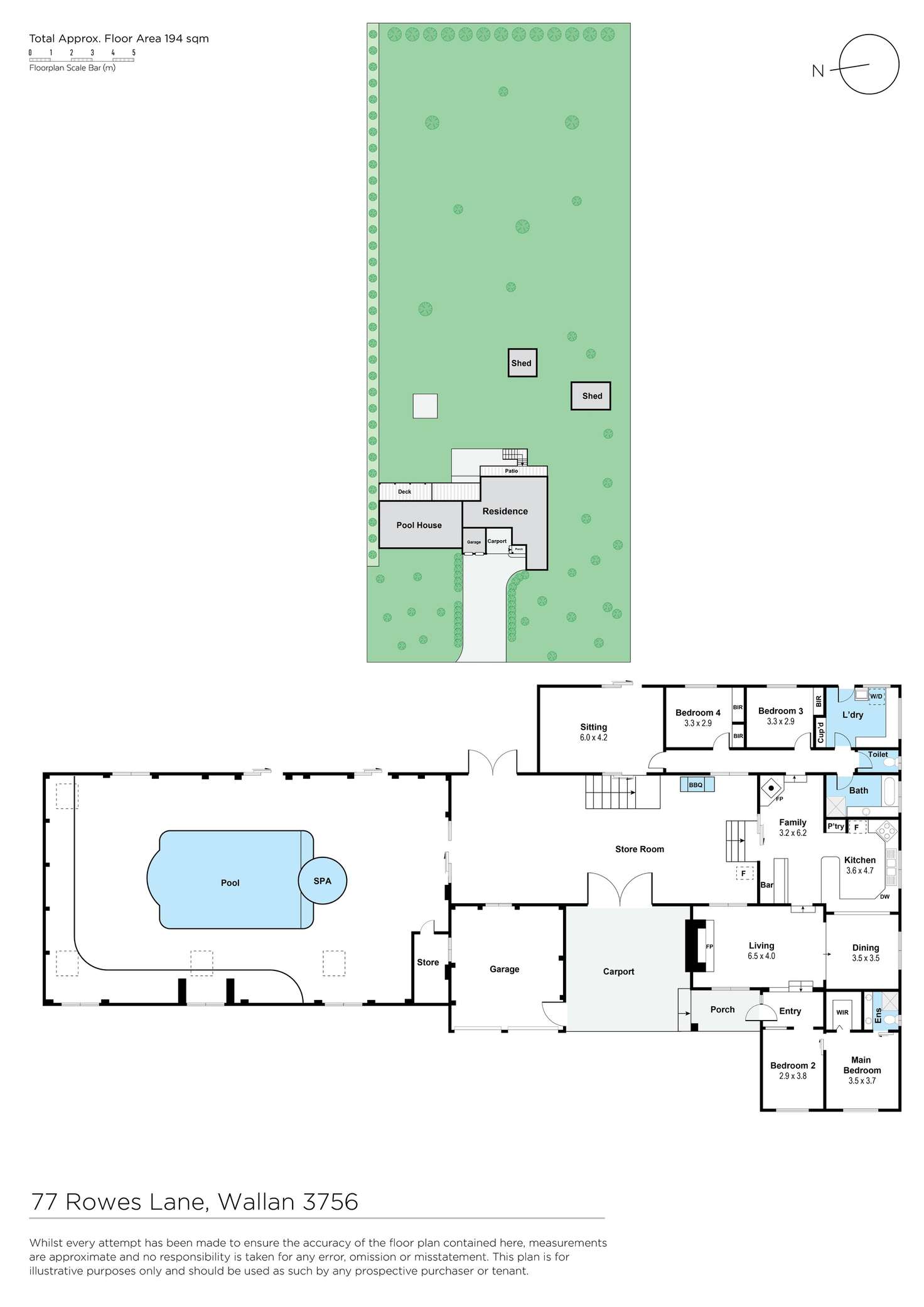 Floorplan of Homely house listing, 77 Rowes Lane, Wallan VIC 3756