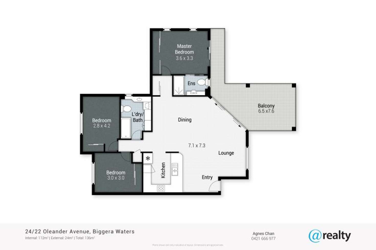 Floorplan of Homely apartment listing, 24/22 Oleander Avenue, Biggera Waters QLD 4216