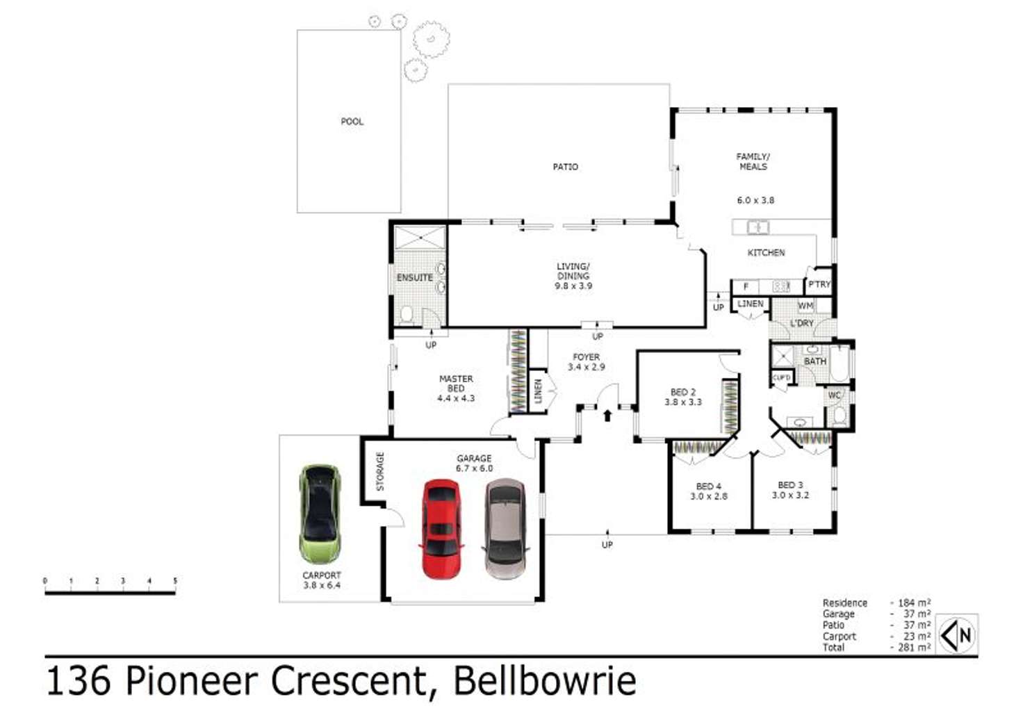 Floorplan of Homely house listing, 136 Pioneer Crescent, Bellbowrie QLD 4070