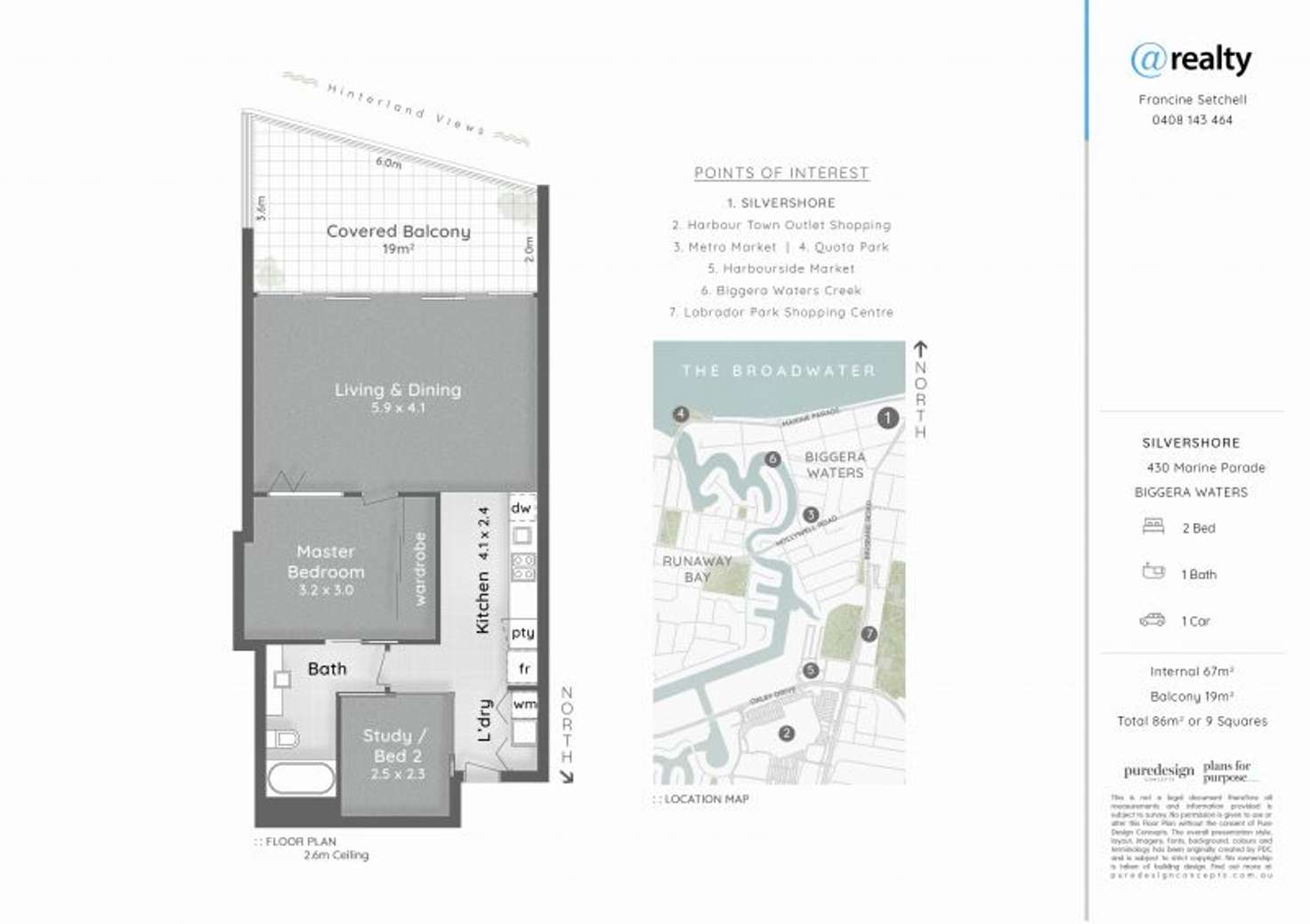 Floorplan of Homely apartment listing, 602/430 Marine Parade, Biggera Waters QLD 4216