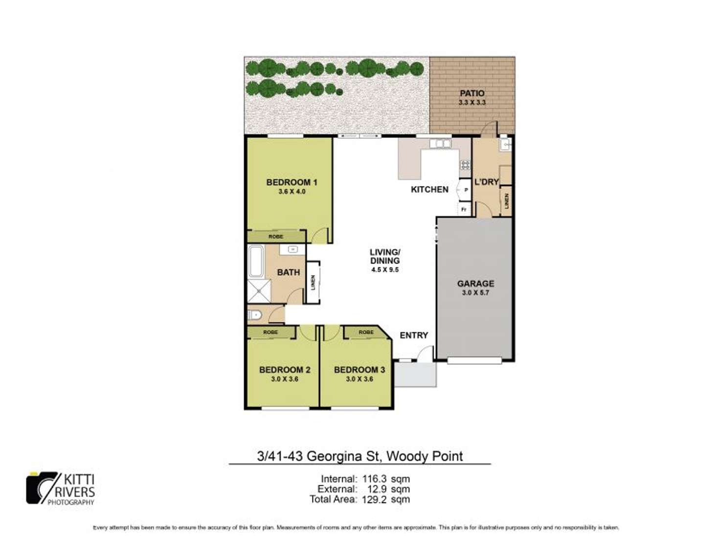 Floorplan of Homely unit listing, 3/41-43 Georgina Street, Woody Point QLD 4019