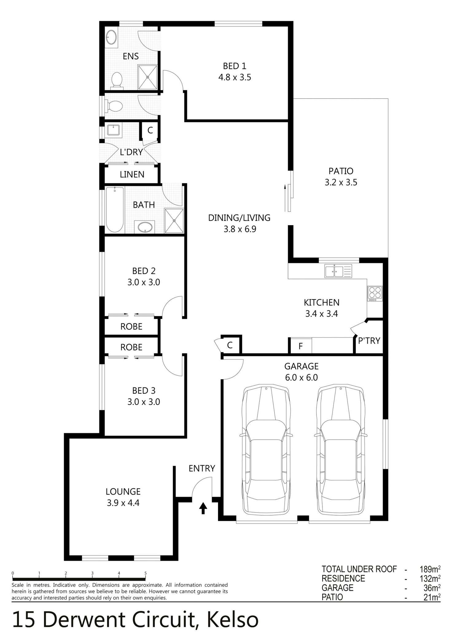 Floorplan of Homely house listing, 15 Derwent Circuit, Kelso QLD 4815