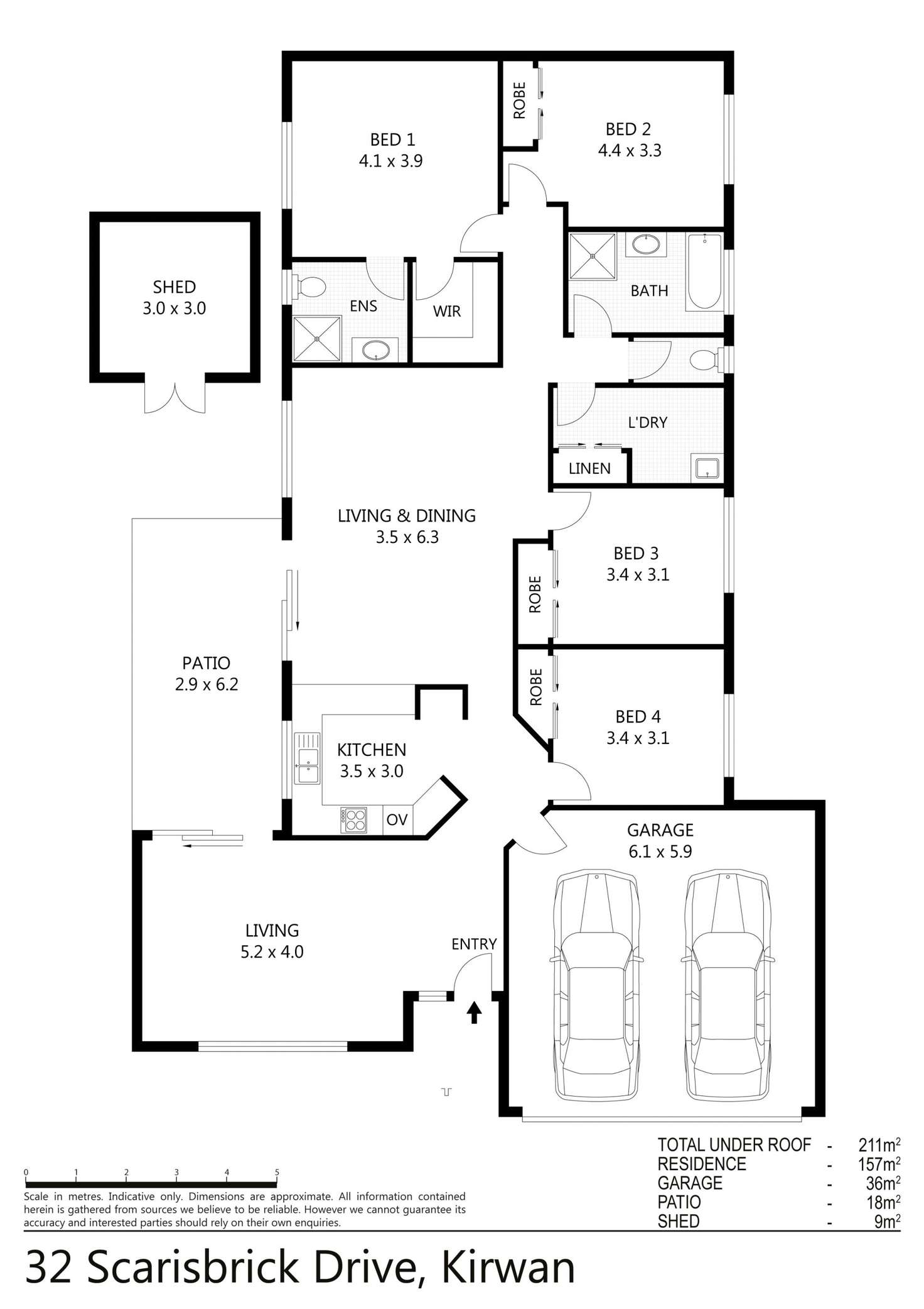 Floorplan of Homely house listing, 32 Scarisbrick Drive, Kirwan QLD 4817