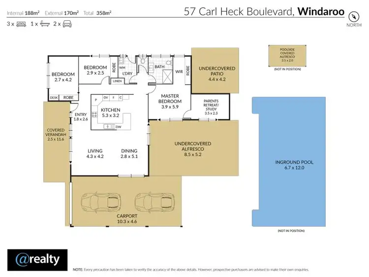 Floorplan of Homely house listing, 57 Carl Heck Boulevard, Windaroo QLD 4207