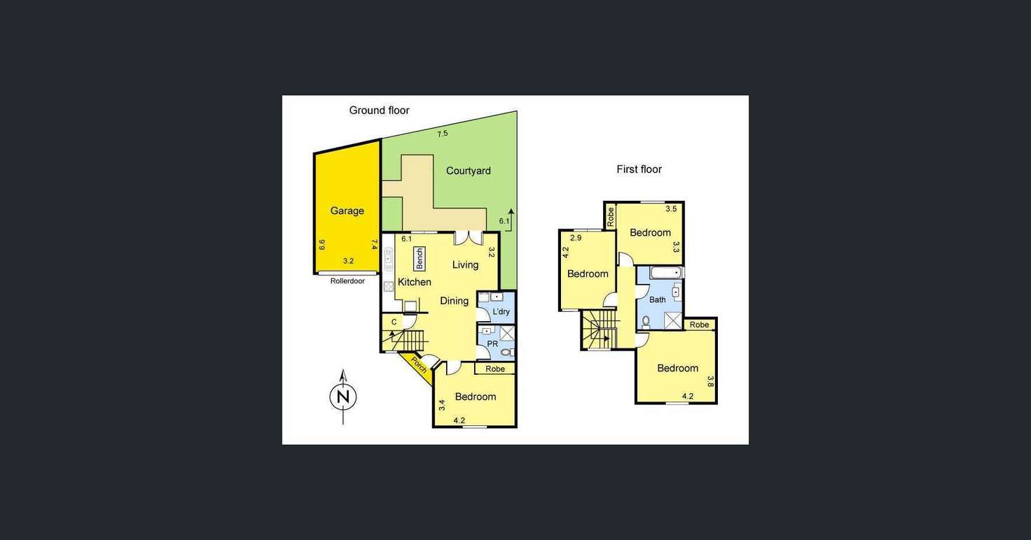 Floorplan of Homely townhouse listing, 1A CLIVE STREET, Alphington VIC 3078