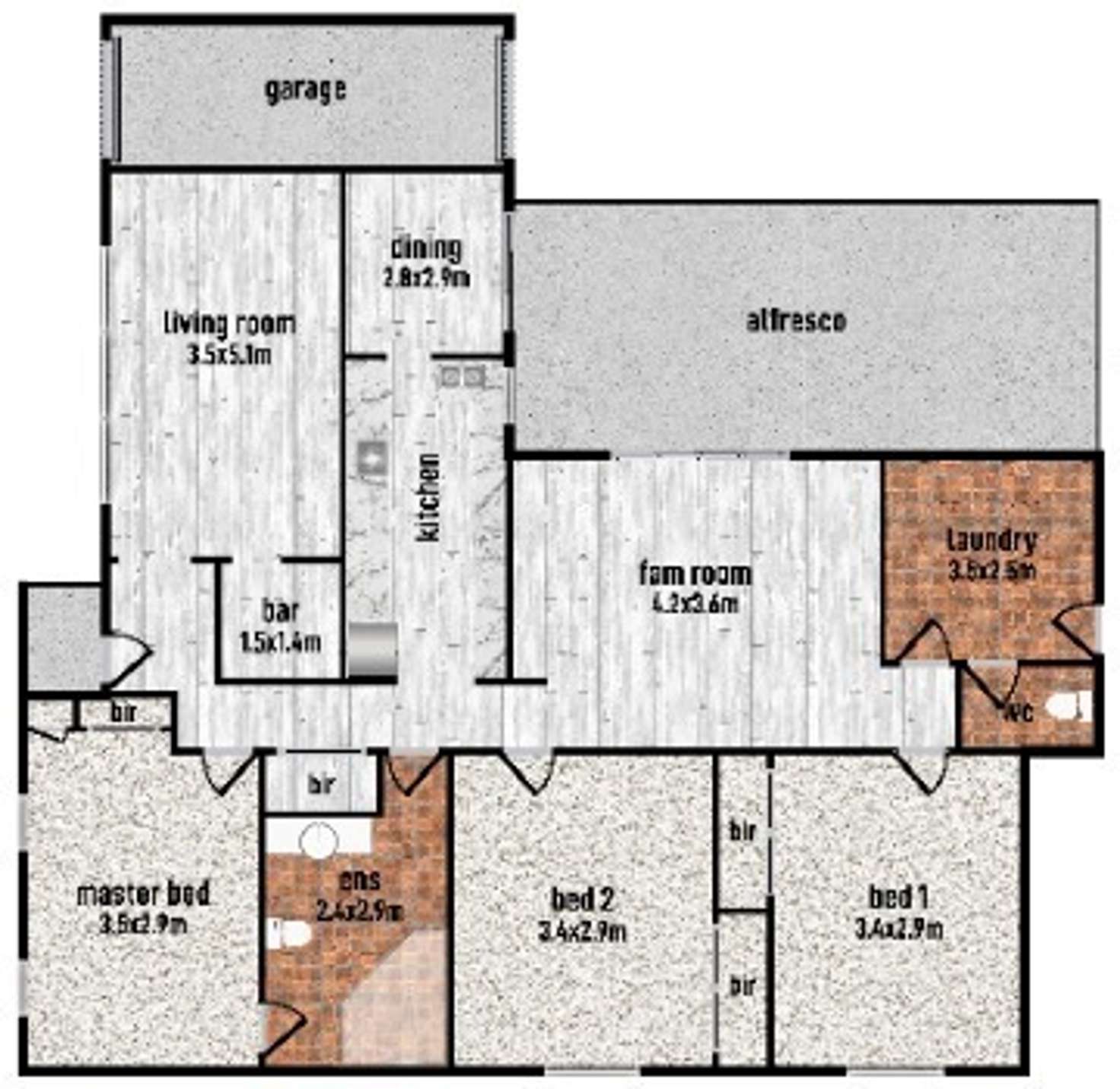 Floorplan of Homely house listing, 8 Diemen Court, Heathridge WA 6027