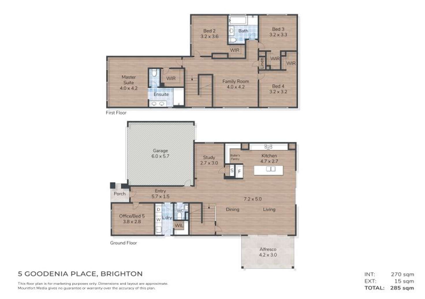 Floorplan of Homely house listing, 5 Goodenia Place, Brighton QLD 4017