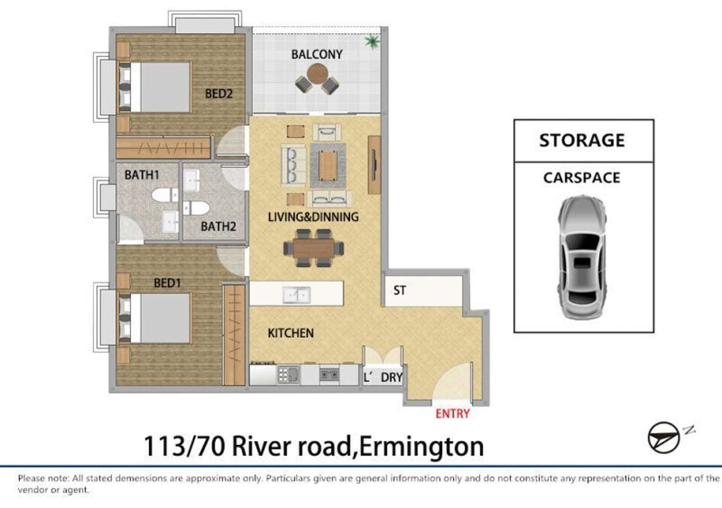 Floorplan of Homely apartment listing, 113/70 River Road, Ermington NSW 2115