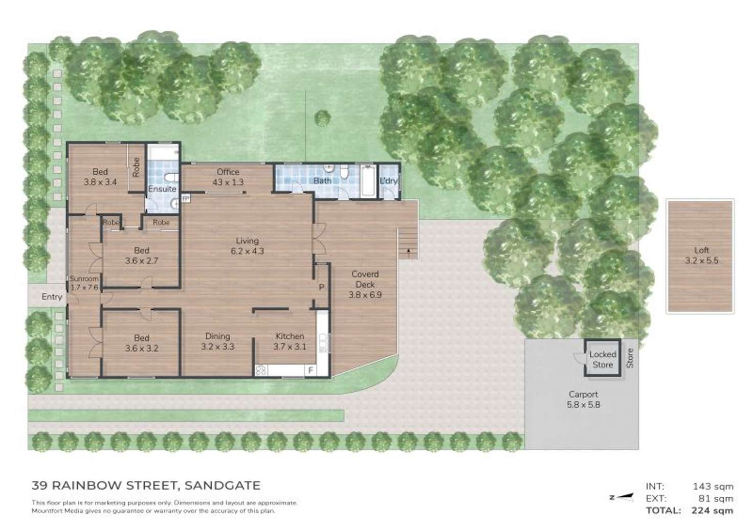 Floorplan of Homely house listing, 39 Rainbow Street, Sandgate QLD 4017