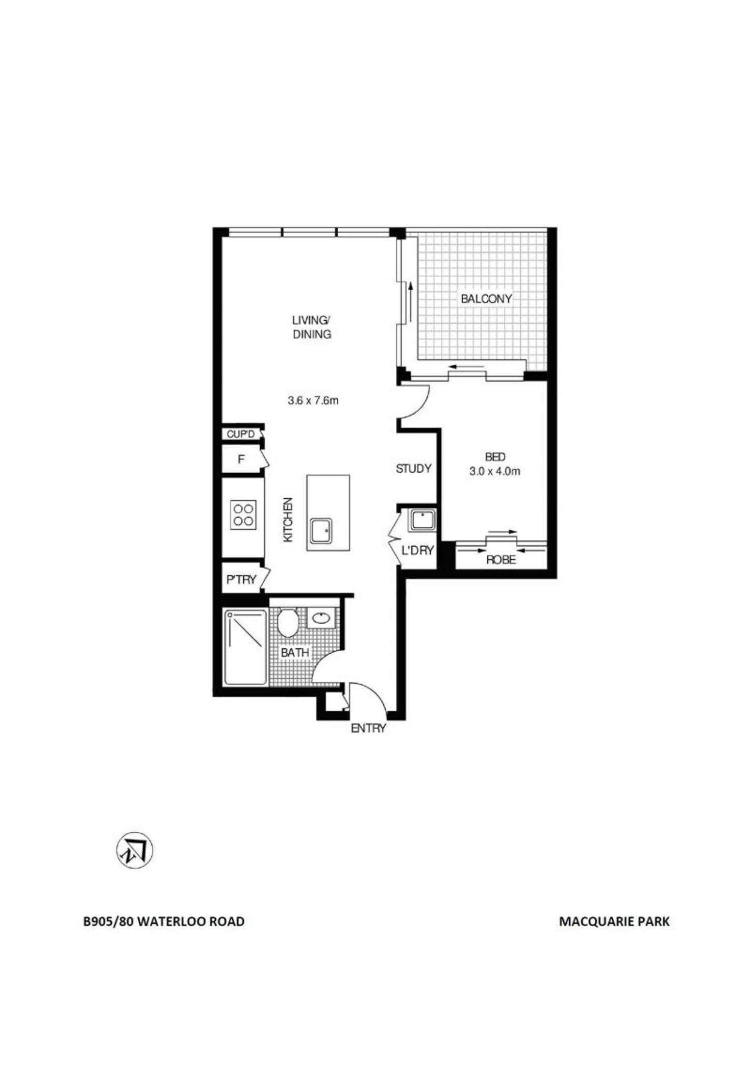 Floorplan of Homely apartment listing, 80 Waterloo Road, Macquarie Park NSW 2113