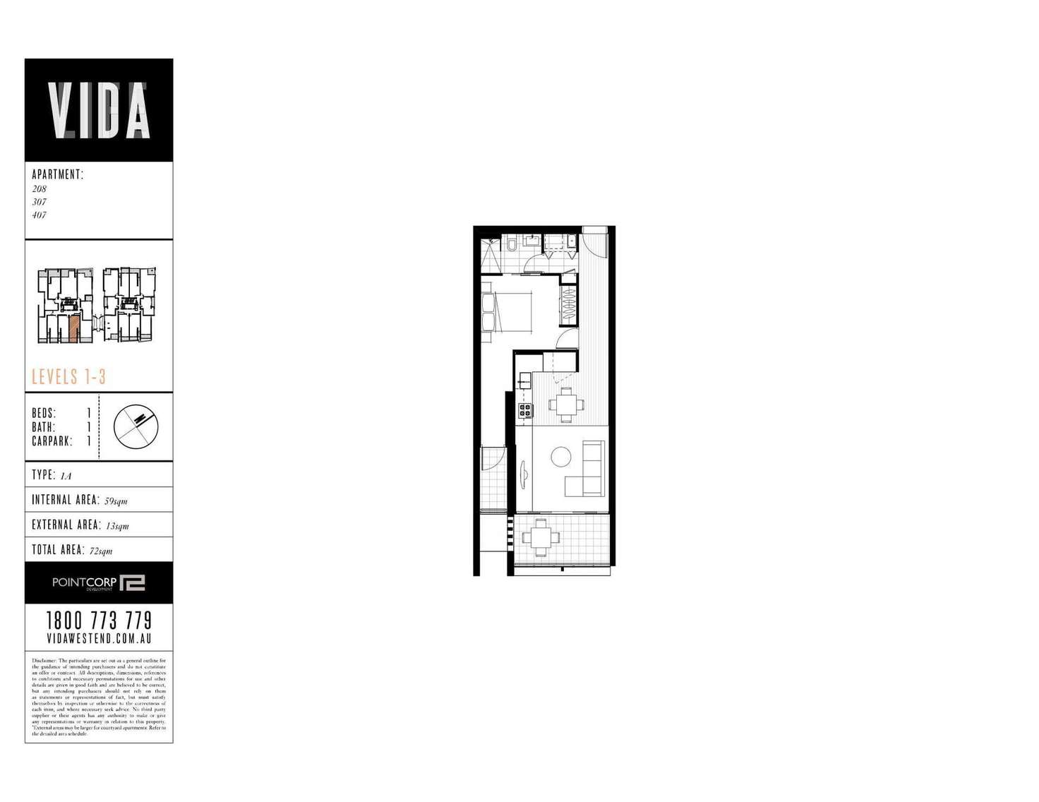 Floorplan of Homely apartment listing, 218/21 Buchanan street, West End QLD 4101