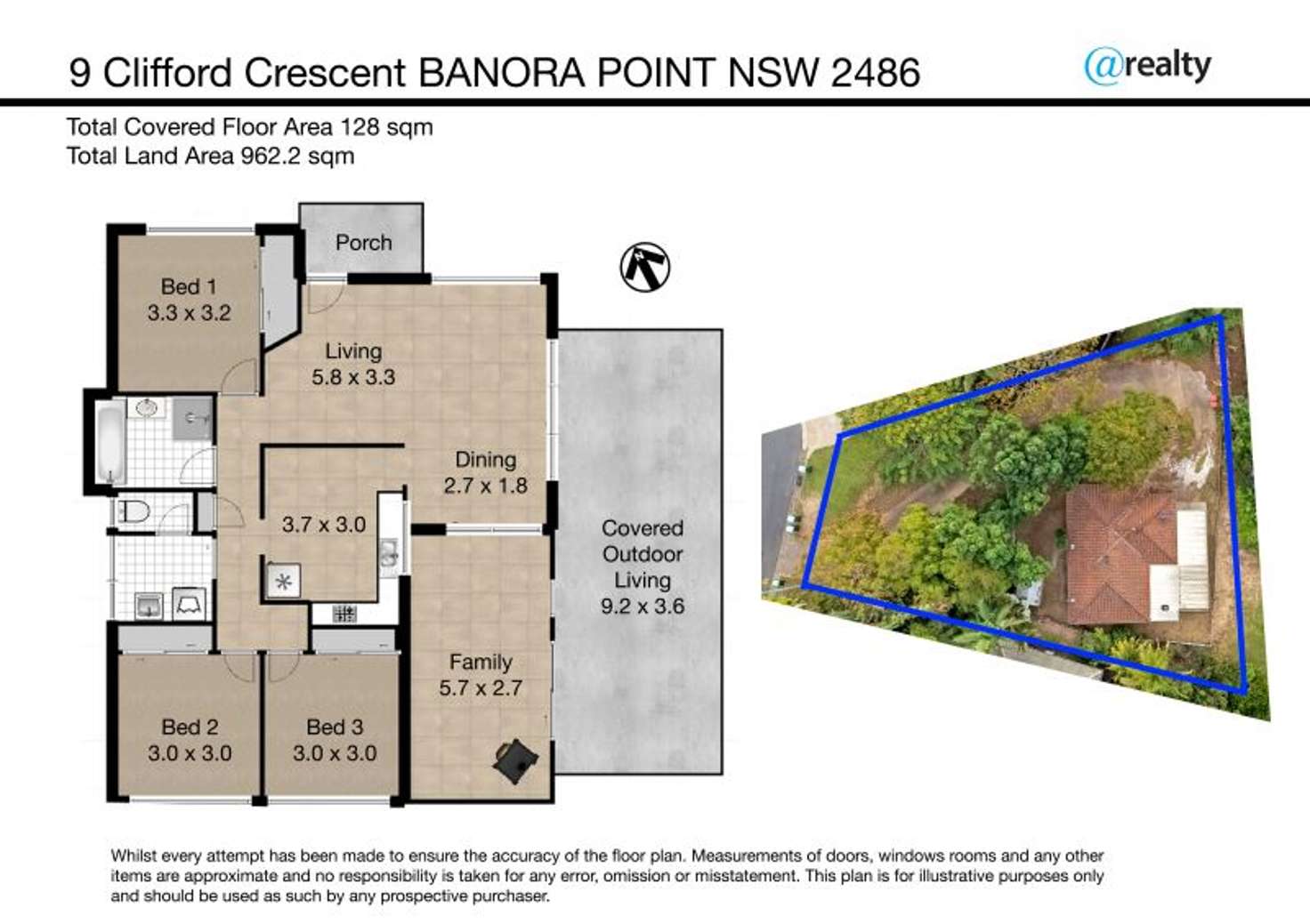 Floorplan of Homely house listing, 9 Clifford Crescent, Banora Point NSW 2486