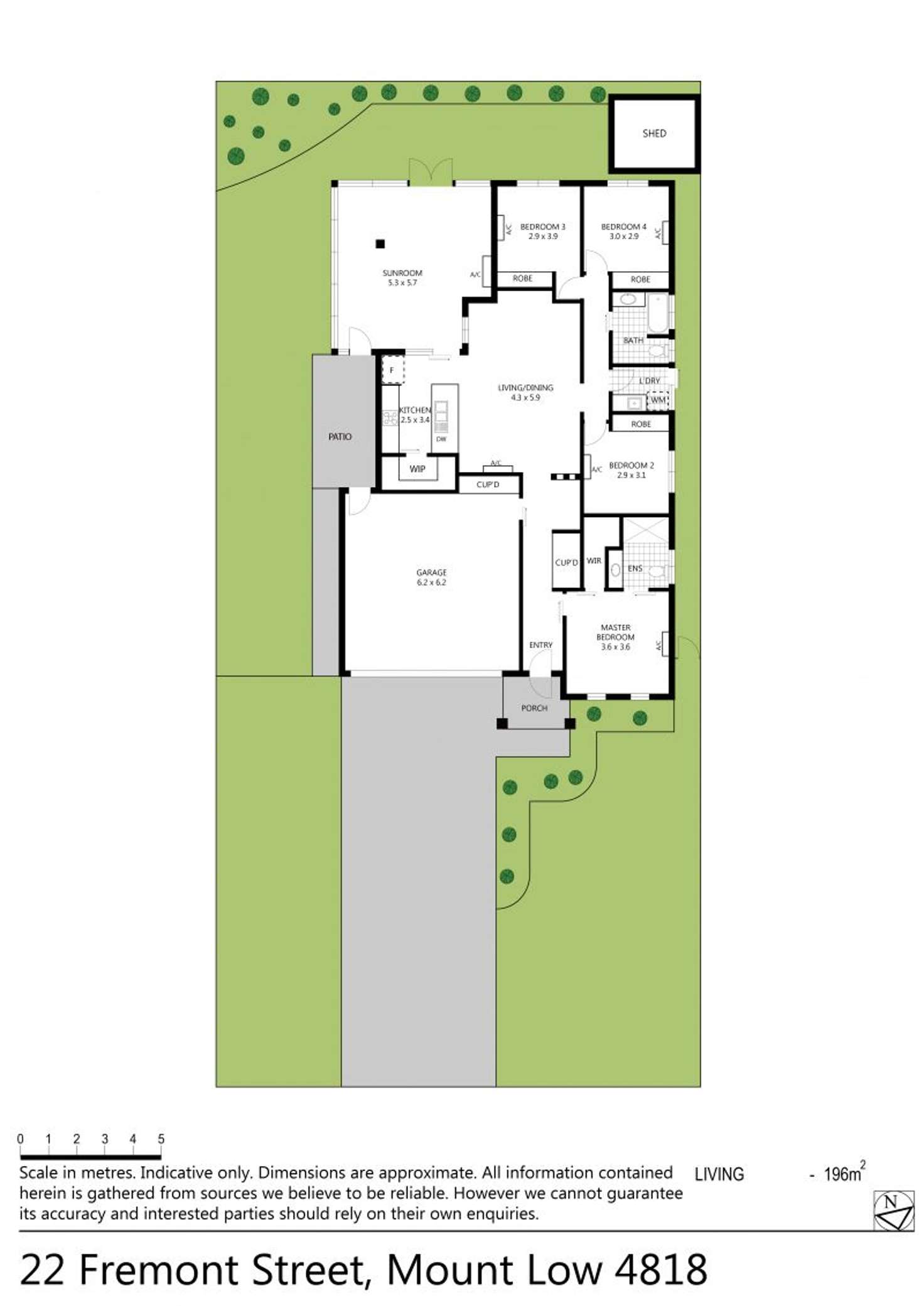 Floorplan of Homely house listing, 22 Fremont Street, Mount Low QLD 4818