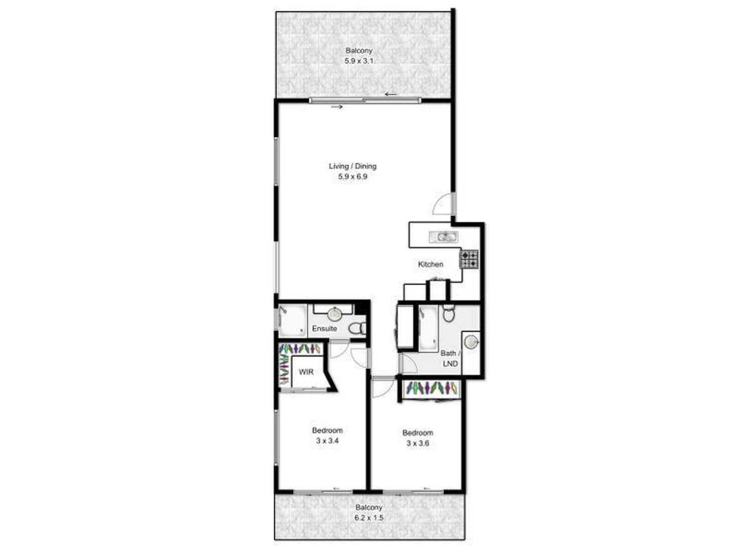 Floorplan of Homely unit listing, 20/230 Melton Road, Nundah QLD 4012